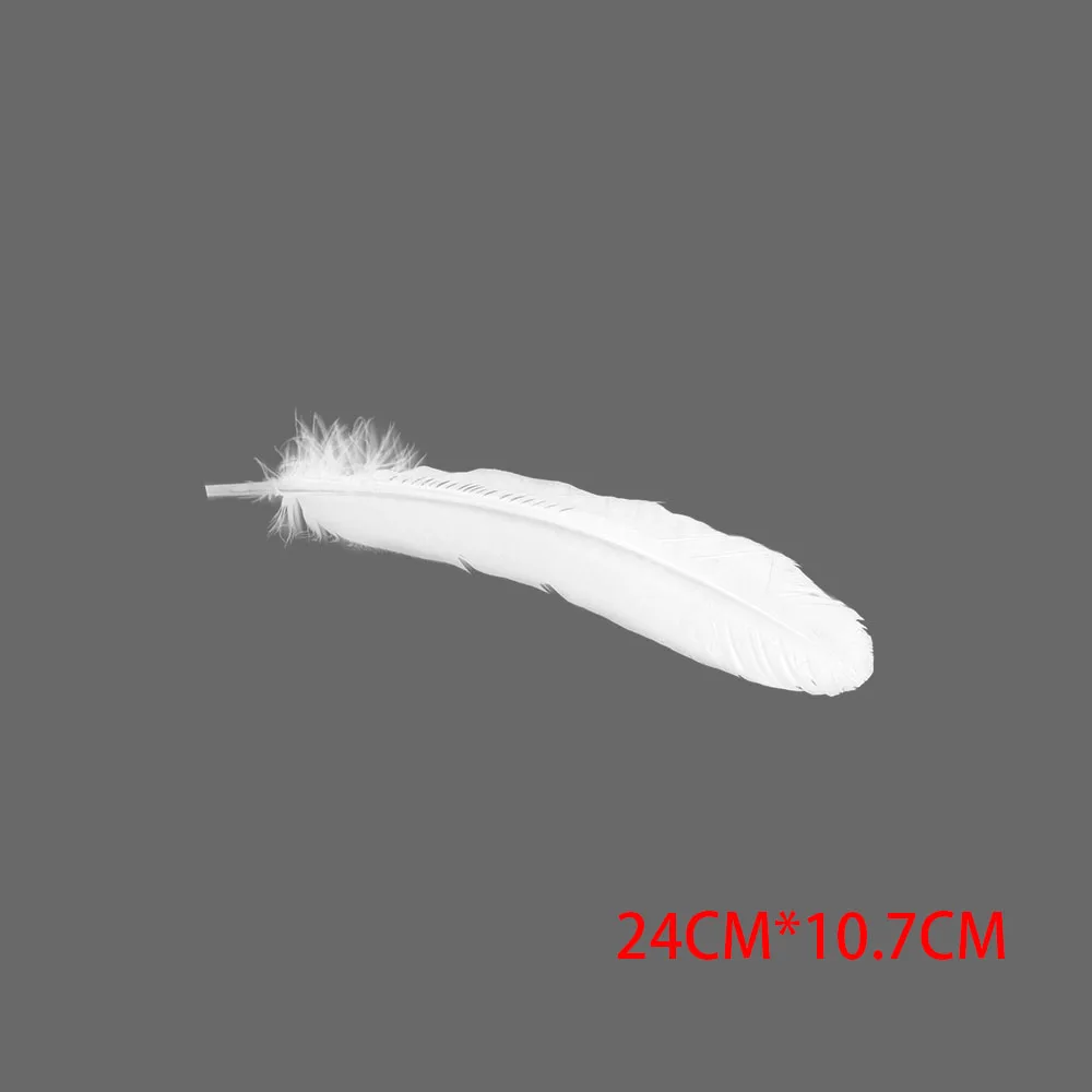 White Beautiful Transparent Light Feathers Falling Heat Transfer Fashion Appliques for Clothing Thermo Parches Iron on Patch