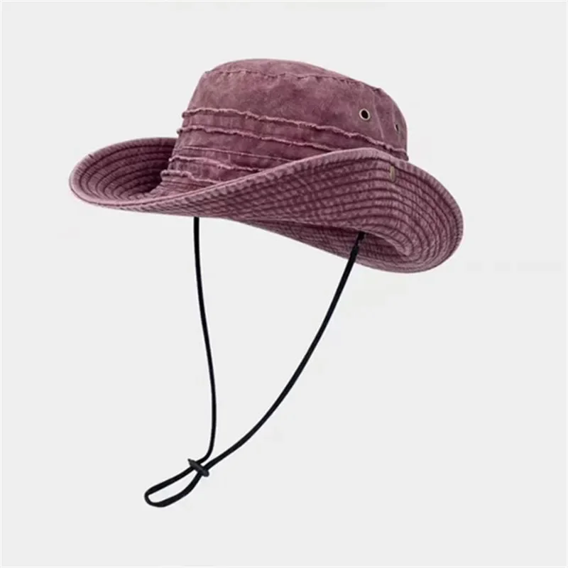 Four Seasons Cotton Solid Bucket Hat Fisherman Hat Outdoor Travel Sun Cap For Men And Women 232