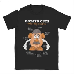 Men T-Shirt  Mr.Potato Head Cuts Toy Story Vintage 100% Cotton Tee Shirt Short Sleeve  T Shirts O Neck Tops Gift Idea