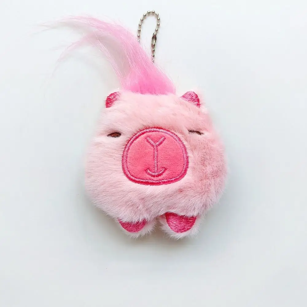 

Plush Long-haired Capybara Doll Pendant Soft with Sound Stuffed Capybara Keychain Kids Gift Bag Decoration Capybara Bag Pendant