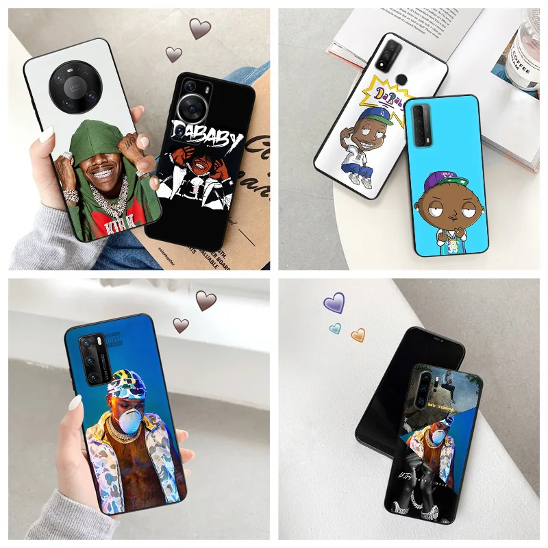 Silicone Black Phone Case for Motorola G200 5G G30 G31 One Fusion DaBaby Baby Huawei P40 P30 P20 Lite P Smart iphone6 Cover