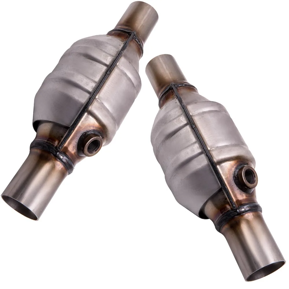 2inch  400 Cell Round Inlet outlet Universal Catalytic Converter Exhaust Pipe T409 Stainless Steel  5.9L