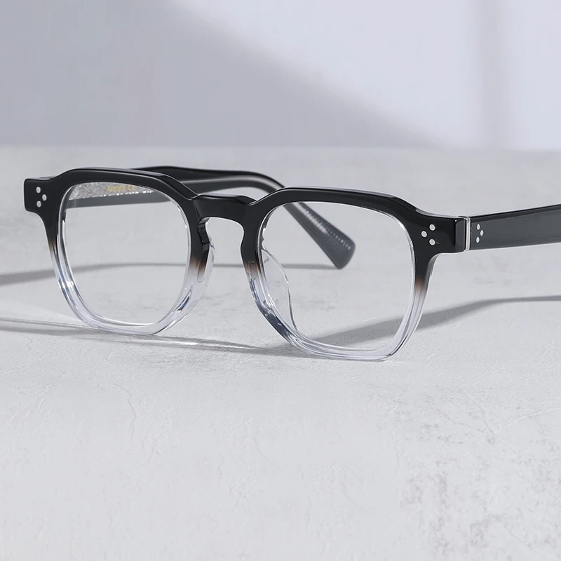 Top Quality Acetate Square Glasses Frame Men Women Classic Retro Trendy Eyeglasses Japanese Handmade Vintage Unisex Eyewear