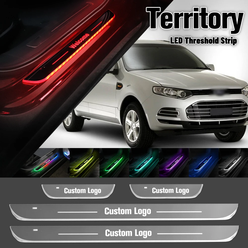 For Ford Territory SX SY 2004-2010 Car Door Sill Light Customized Logo LED 2008 2009 Welcome Threshold Pedal Lamp Accessories