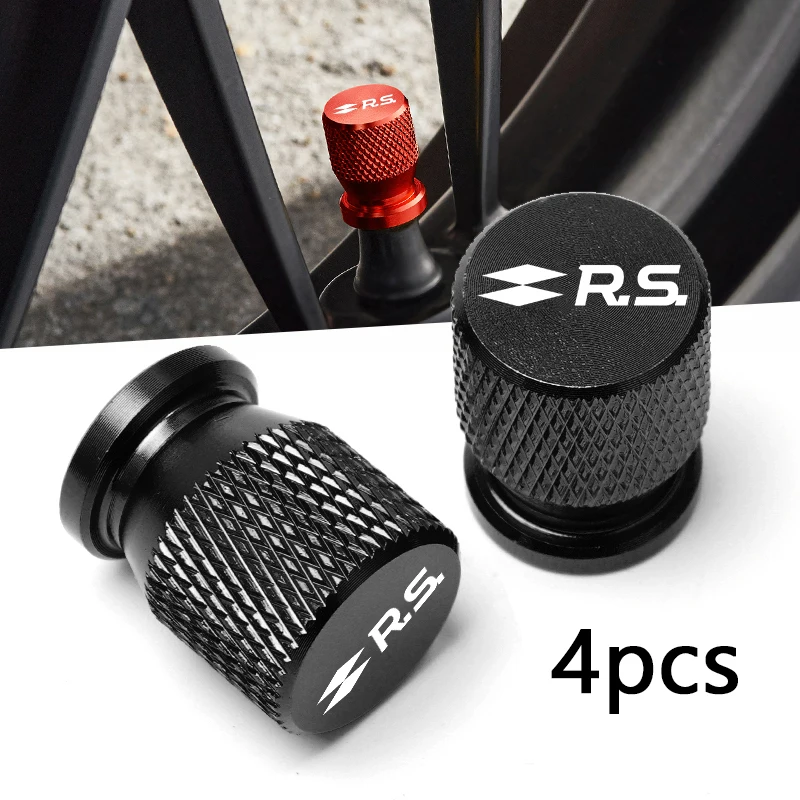 For Renault RS Clio Scenic Logan Megane Koleos Sandero Safrane Car Wheel Tire Valve Caps Tyre Stem Covers Airdust Waterproof