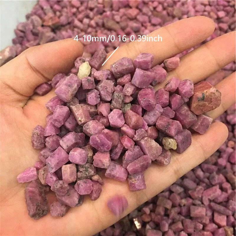 40g/120g/240g Natural Red Corundum Raw Stone, Tumbled Stone, Irregular Mineral Specimen, Fish Tank Home Decoration Gift