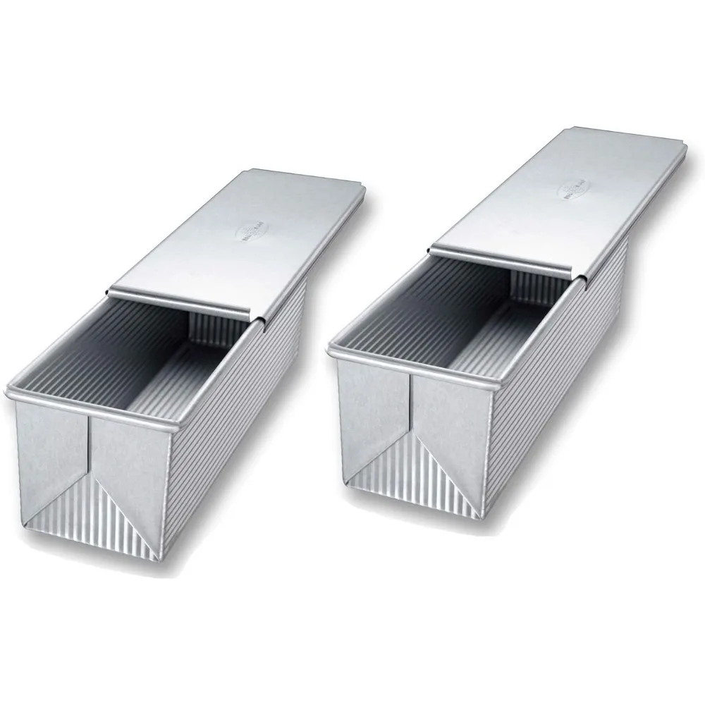 

USA Pan Large Pullman Loaf Pans with Lids, Set of 2