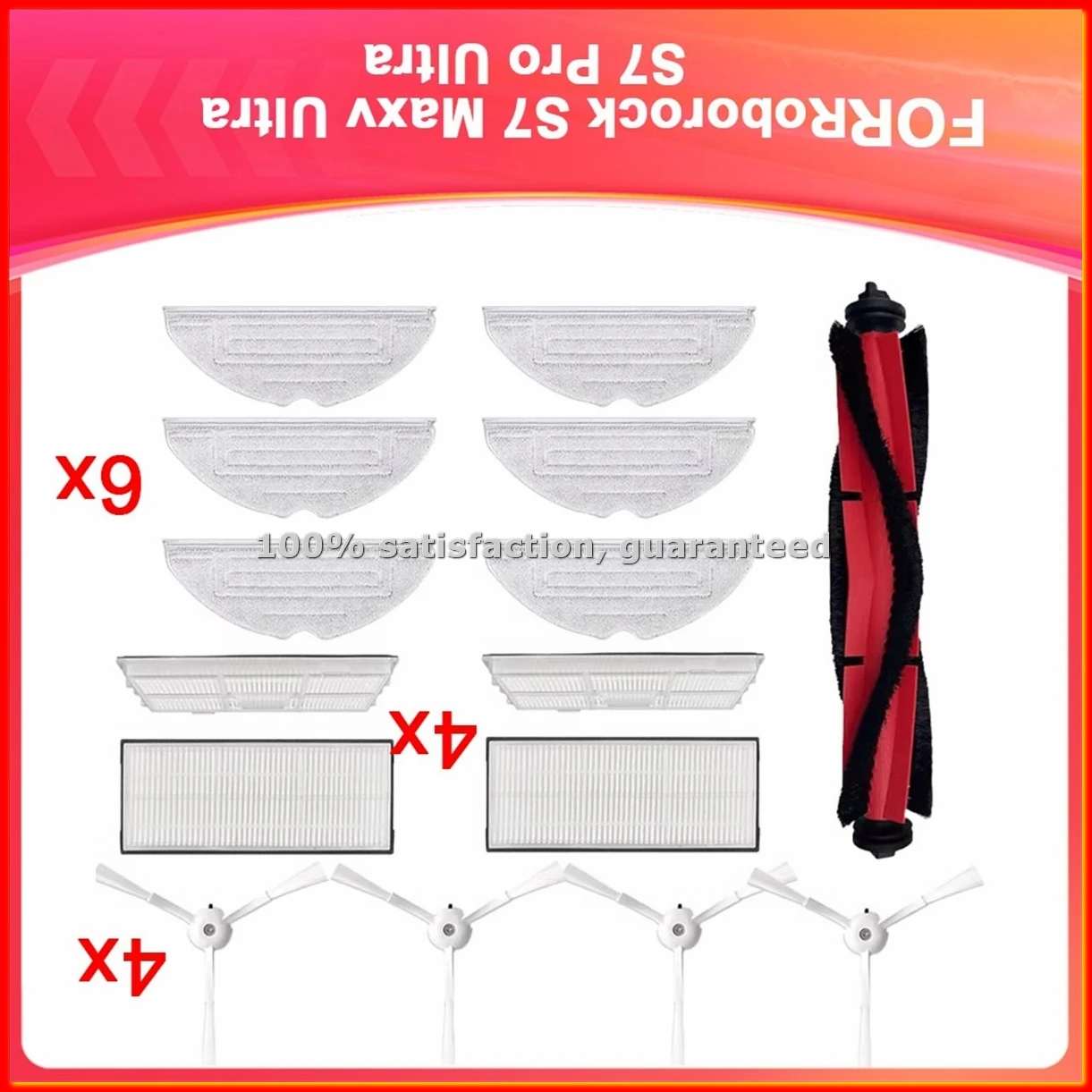 Основная щетка, насадка-швабра, фильтр, мешок для сбора пыли, вращающаяся щетка для роботов-пылесосов S7 Maxv Ultra S7 Pro Ultra - аксессуары EFT