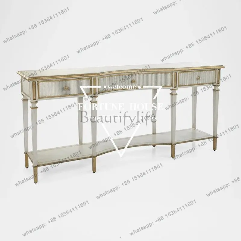 French retro old porch cabinet foyer corridor against the wall American solid wood sofa back table fashionable