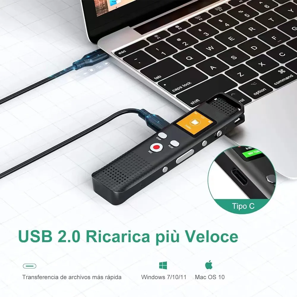 Professional voice recorder high definition noise reduction one-click clear recording voice control student business