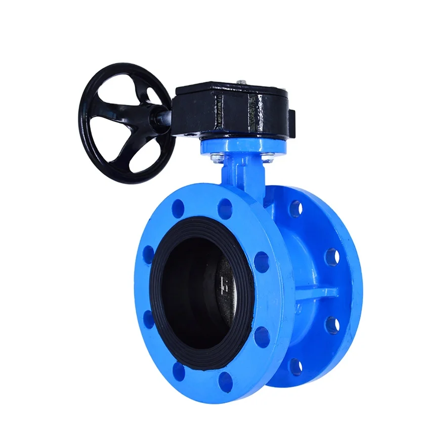 HT250 GGG40 Cast Iron Manual Worm Gear Butterfly Valve Flange Connection High Temperature Water Gas Oil Media General