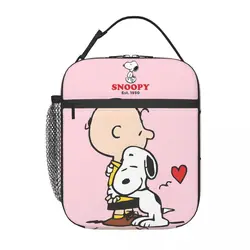 Kdlloo Snoopy Food Bags Peanuts Snoopy For Boy Girl All Season Hiking Hand Bag Leakproof Insulated