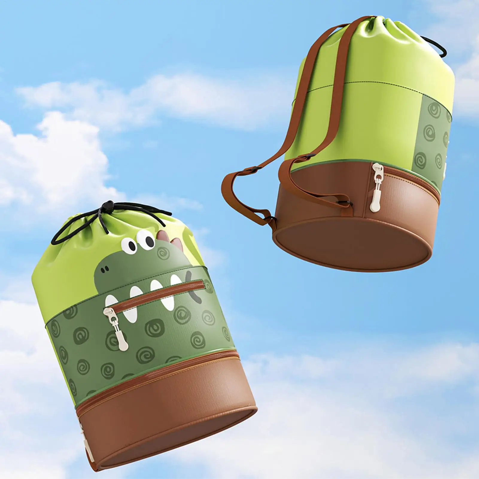 Pool Bag For Kids Dry Wet Separate Gym Backpack Waterproof Girls Swim Bag With Drawstring Shoe Compartment For Beach Gym Travel