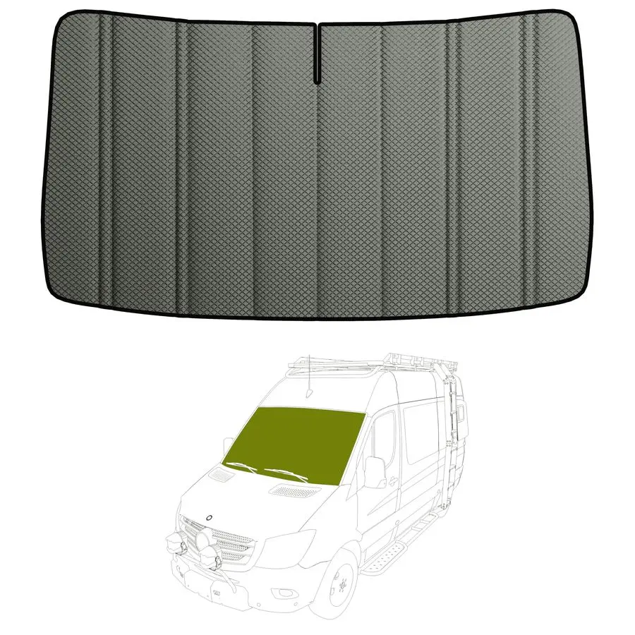 

Windshield Cover for MercedesBenz Sprinter NCV3 VS30, 2007current, Insulated Blackout Foldable Windshield Sunshade, AllSeasonGua