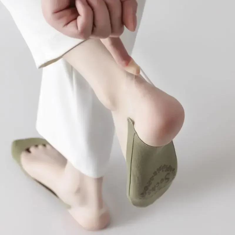 Summer Women Invisible No Show Socks Suspender Ice Silk Low Cut Socks for Female Ladies High Heels Anti-slip Half Sock Slippers image 5