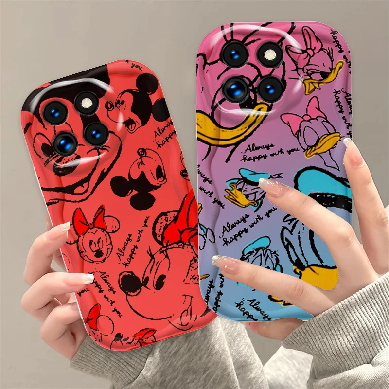 

Disney Donald Duck For Xiaomi Mi 14 12 12T 11 Lite Poco M6 X6 X5 X4 X3 M3 F4 Pro GT NFC 5G Wave Oil Back Phone Case