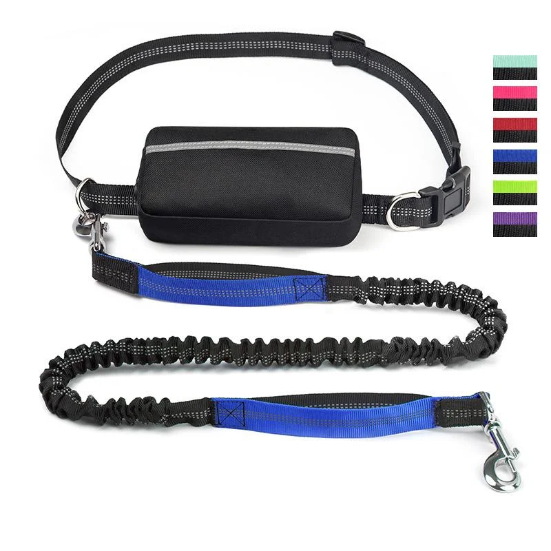 

Multifunctional Hands-Free Dog Walking Waist Pouch for Running, Training, Reflective Retractable Dog Running Belt