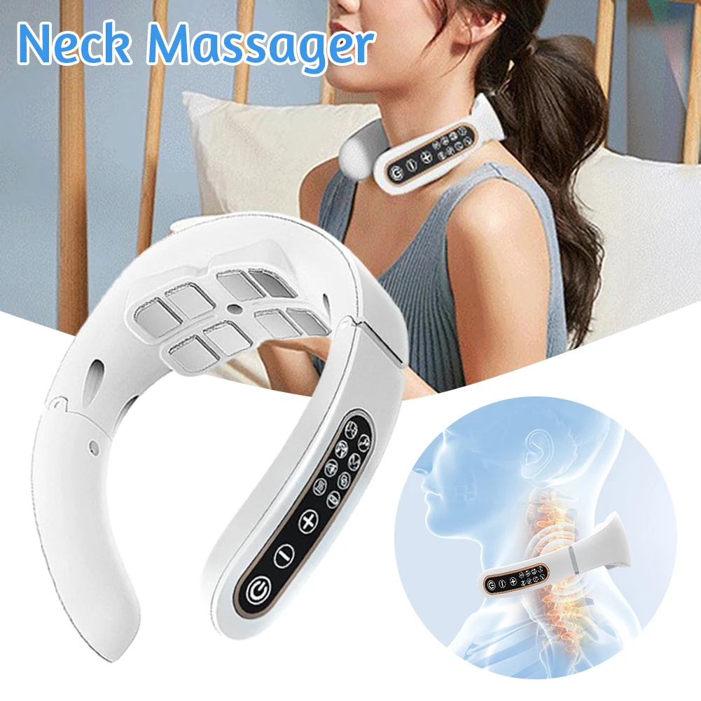 Smart Electric Neck Massager With 6 Modes Multifuntional Rechargeable Massager For Home Use Office