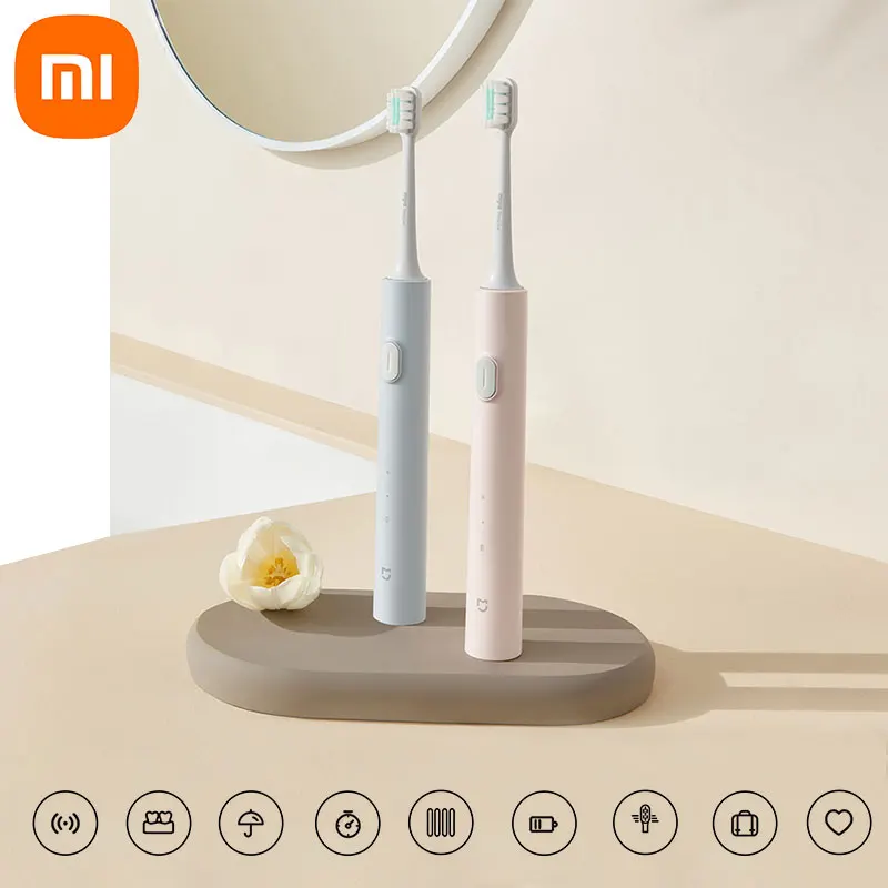 Xiaomi T200 Magnetic Sonic Electric Toothbrush Antibacterial Waterproof Lateral Swing Levitation Vibration Foam Pulse Clean Tool