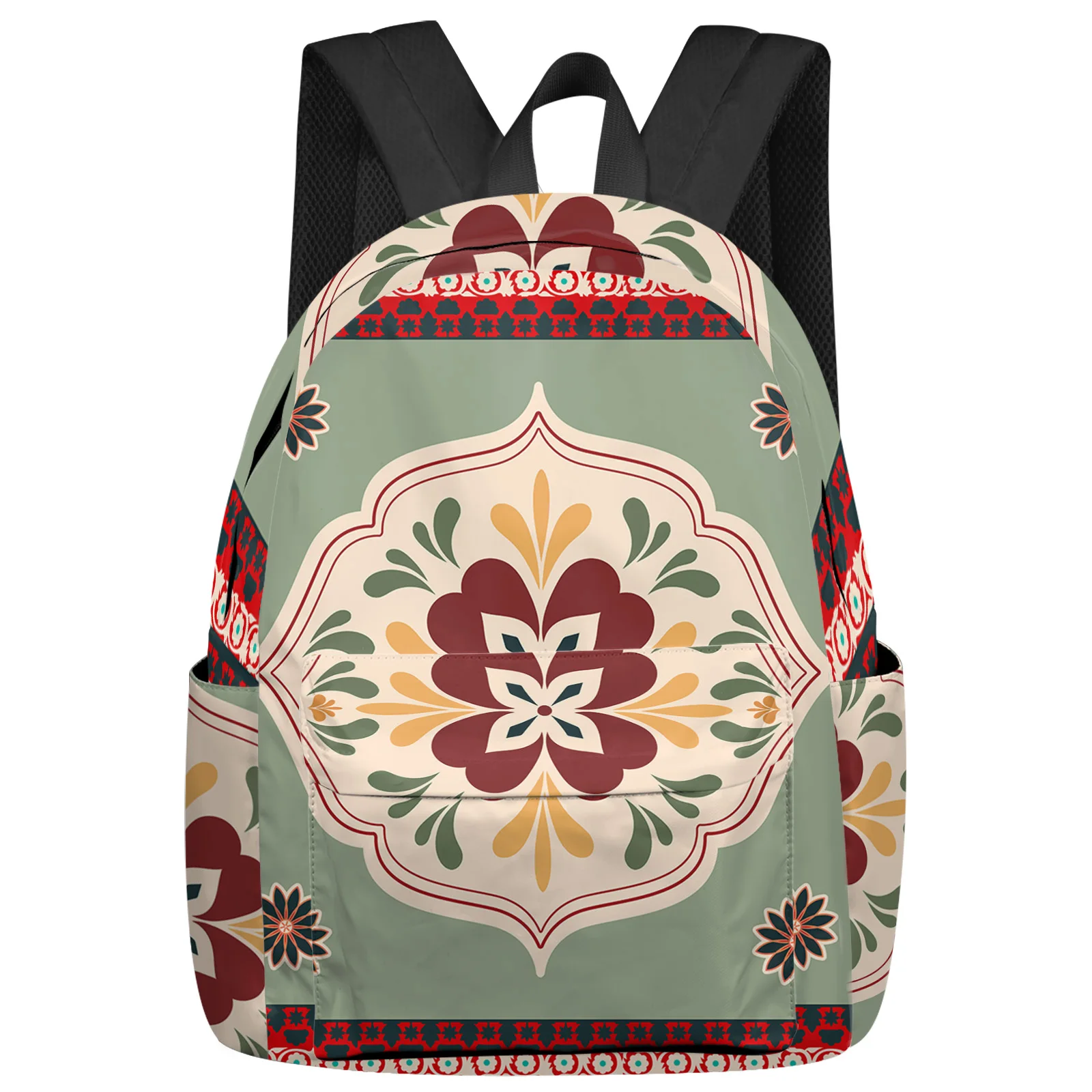 Floral Texture Lines Backpack School Bags for Teenagers Girls Students Laptop Bag Women's Casual Travel Backpack