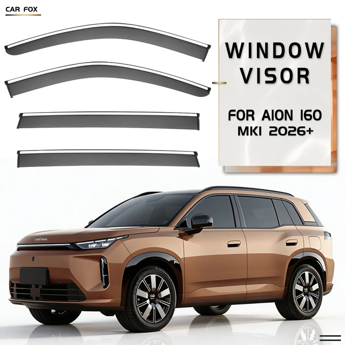 4Pcs Window Visor For AION I60 MK1 2026+  Weathershield Sun Rain Deflector Guard Car Window Deflector