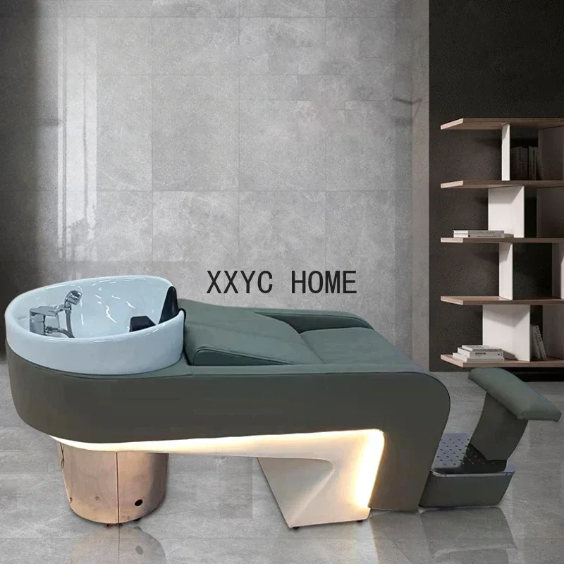 

Beauty Hair Shampoo Bed Simple Head Spa Comfort Shampoo Chair Head Spa Ceramic Sink Silla Peluqueria Furniture
