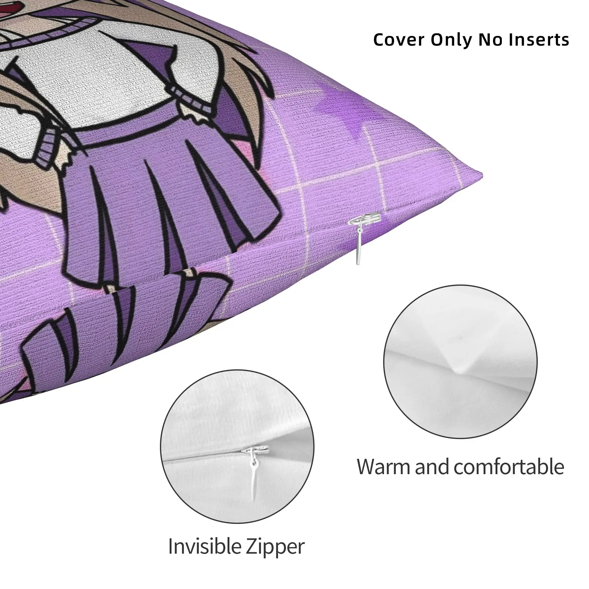 Lynas Gamer Kawaii Vallejos Pillowcase Soft Polyester Cushion Cover Decorative Chibi Cartoon Pillow Case Cover Home Zippered