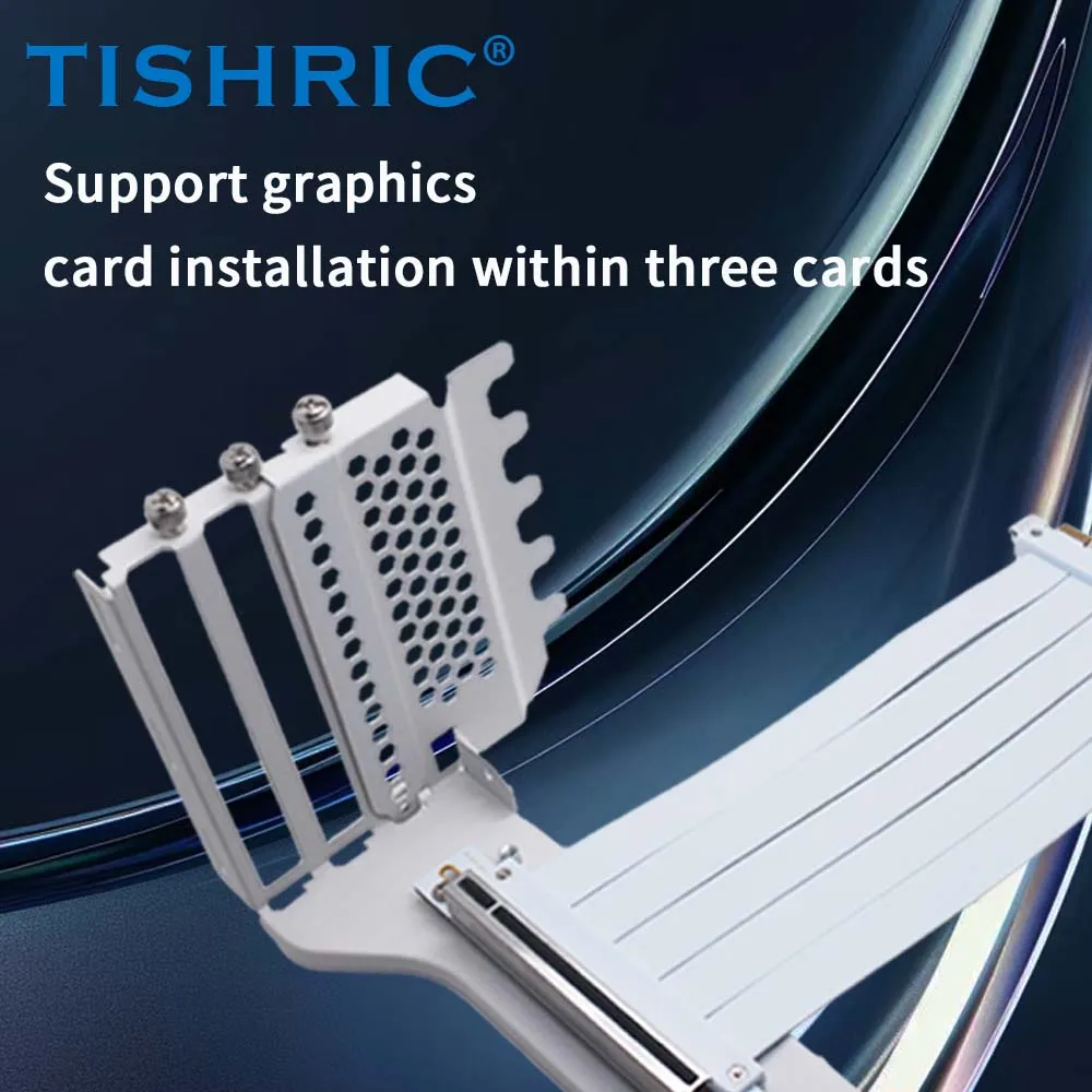 

PCIe 4.0 16x to 16x 20cm Extension Cable+Bracket (Includes Protective Cover) Supports 3.0/4.0/5.0 High-Speed Data Transfer