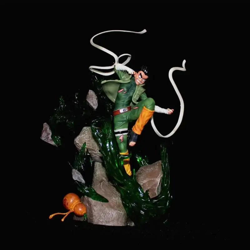 مجسم شخصية أنيمي ناروتو شيبودن 739 شخصيات روك لي ثمانية بوابات 1/7 نموذج ألعاب من الكلوريد متعدد الفينيل تمثال رف كتب زخرفة هدية