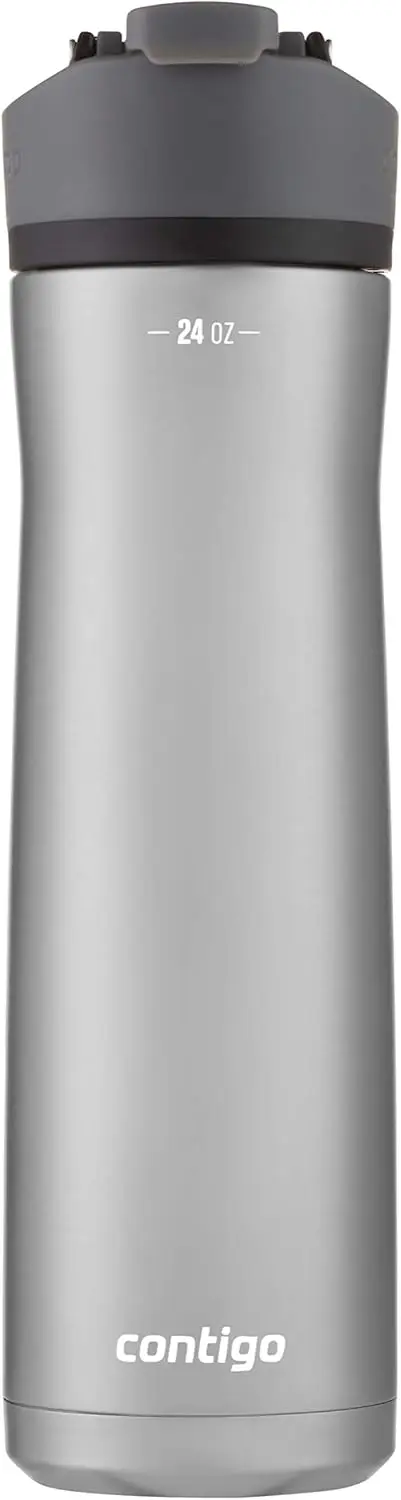 

24oz Vacuum-Insulated Stainless Steel Water Bottle, Spill-Proof Sip, Interchangeable Lid, Perfect for Fitness Travel