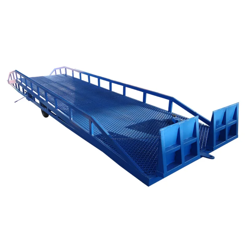 CE certificate 6t,8t,10ton loading dock ramp container adjustable mobile loading yard ramp for sale with support legs Ramp