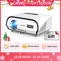 CAIWEI A10R Projector 4k Android for Home Full HD 1080P Auto Focus Wifi 6 3500 ANSI Smart TV Portable Beam projetores no brasil