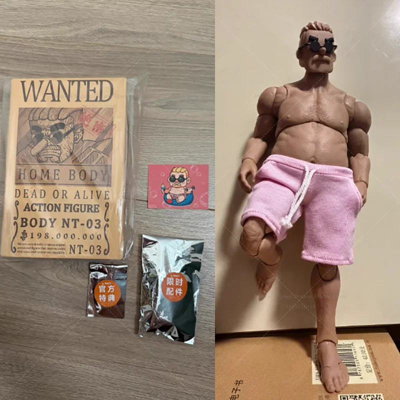 1/12 Scale Split/Connected Neck Middle-Aged Obesity Male Body For 6-inch Action Figure Soldier NT-03S NT-03 Height About 17CM