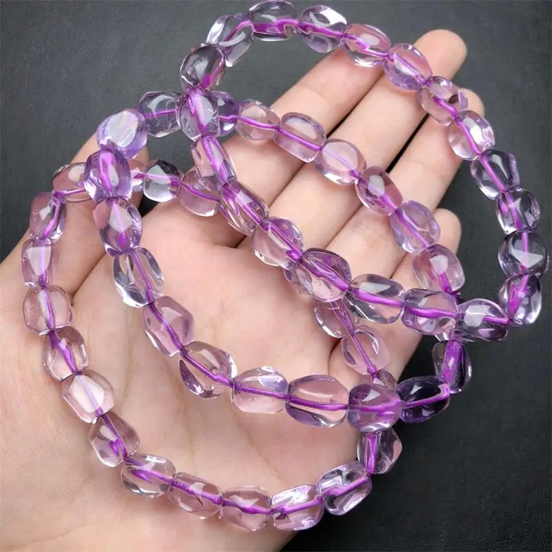 Natural Freeform Amethyst Bracelet Healing Visuddhi Chakra Stress Relief Reiki Yoga Energy Gift 1PCS