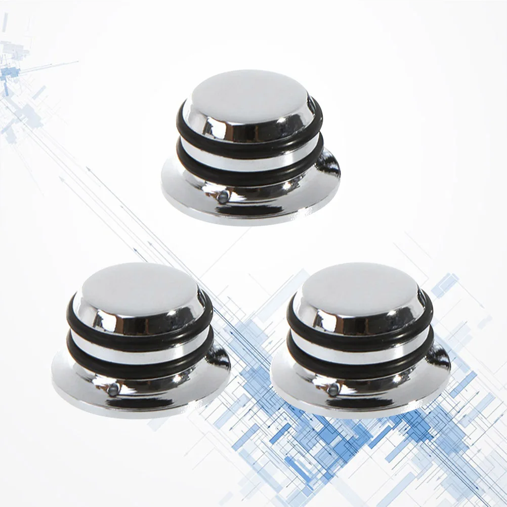 

3 Pcs Electric Guitar Straw Hat Knob Accessories Bass Knobs Metal Volume Control