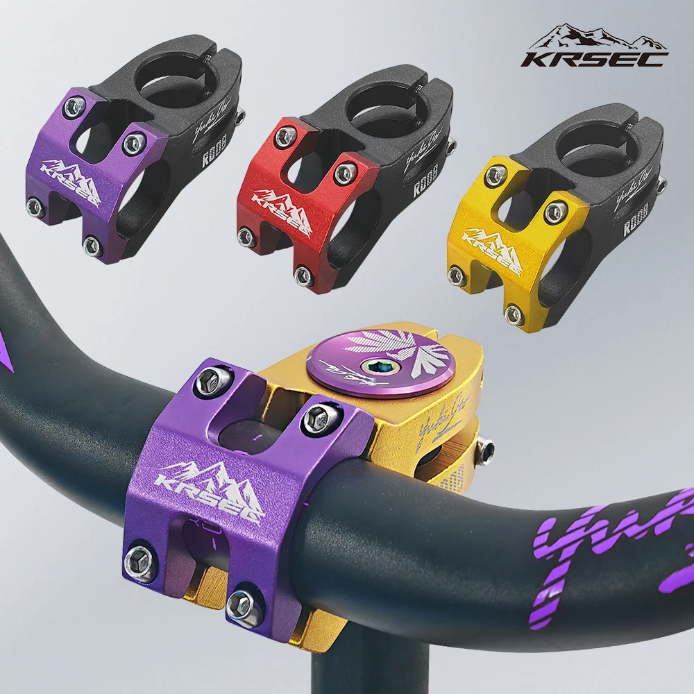 KRSEC MTB Kurzer Lenkervorbau 31,8x28,6mm Hochfester Lenkervorbau aus Aluminiumlegierung für Rennräder, Downhill-Bikes und Straßenräder – Detail 1