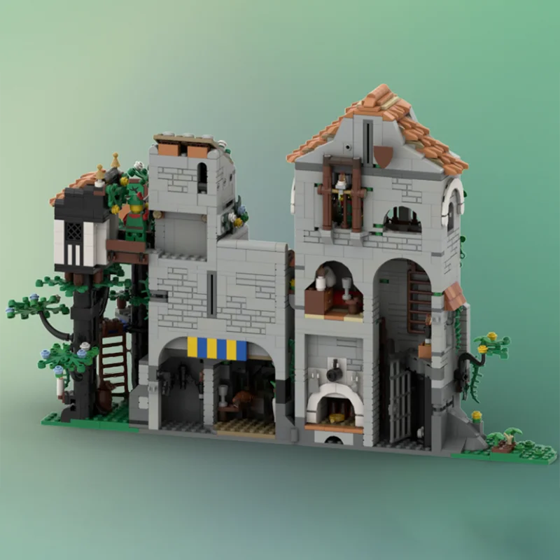 NUOVO 1998PCS Moc Forest Castle ConstructionDIY Istruzione idea creativa Bambini Giocattolo di mattoni Costruzione di compleanno Blocchi regalo di Natale