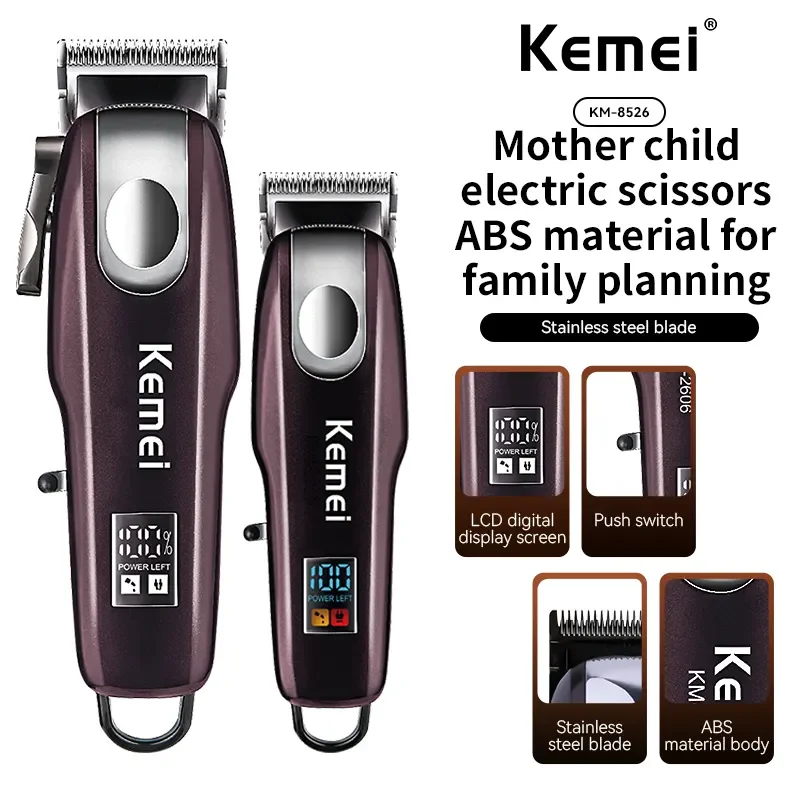 Kemei Professional Hair Clippers Kit,Rechargeable Hair Trimmer,Men's Electric Shaver,Hair Cutting Machine,KM-8526,2031,PG233,kit