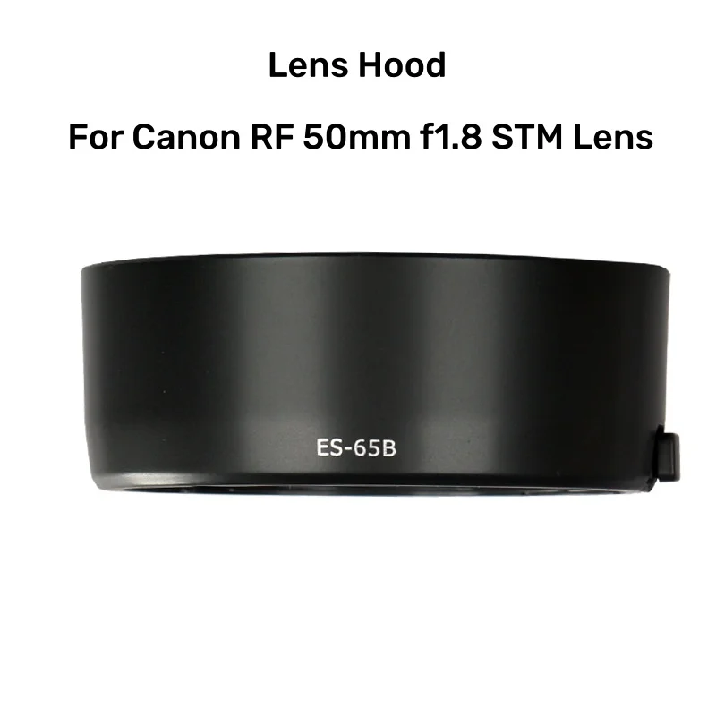 Bayonet Lens Hood for Canon RF 50mm f1.8 Hood Sun Shade Replaces ES65B Lens Hood Reversible Lens Shade for Canon R50 R6 R8