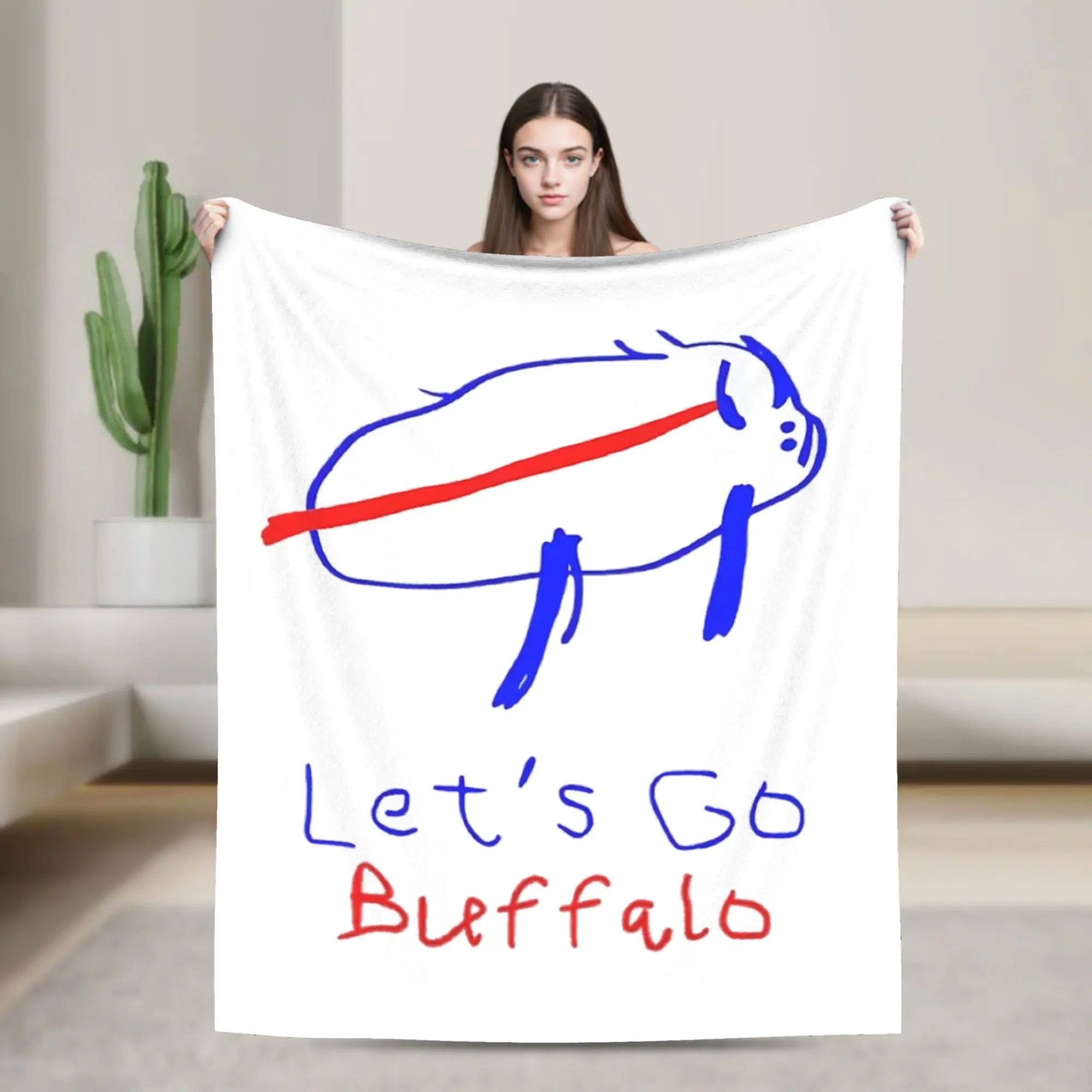Josh Allen Potato Buffalo Blanket Fleece Autumn/Winter  Portable Ultra-Soft Throw Blankets for Bed Outdoor Plush Thin Quilt