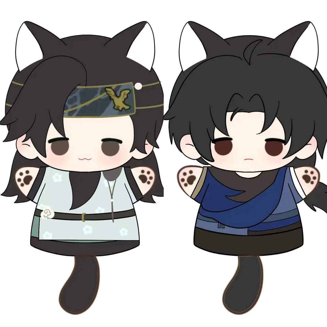 

25-сантиметровая кукла-перчатка COS Цзян Янь Цзинь Чжунъюань, забавный брелок-подвеска для ключей, украшение для сумки, подарок для детей, друзей, взрослых, игрушка для творчества своими руками