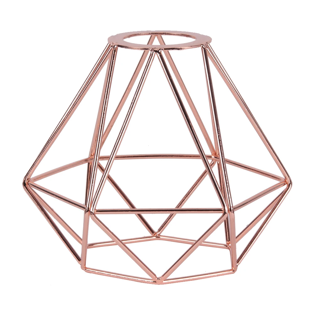 E27 Lampshade Metal Wire Light Vintage Iron Lamp Guard Cage Frame Shade Cover Accessories for DIY Table Lamp Pendant Ceiling Kit