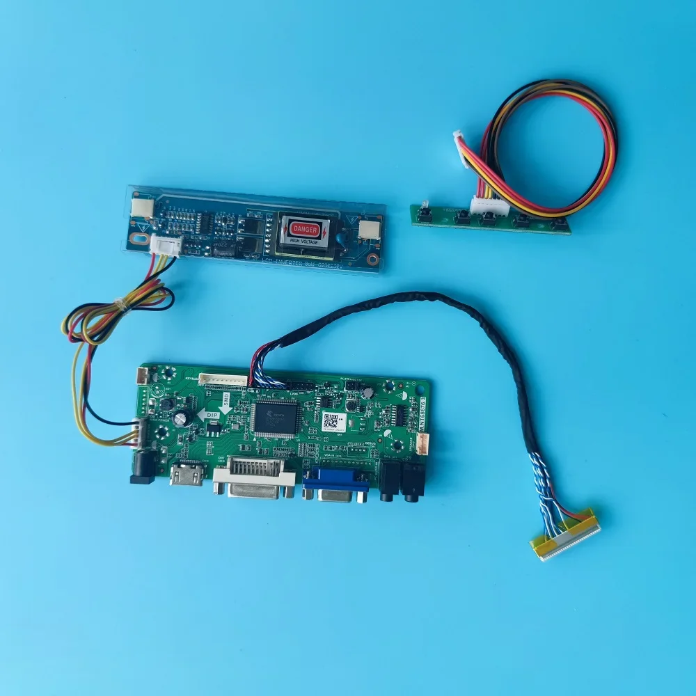 M.NT68676 board driver Kit for LP171WP7-TLA3/TLA1/TLA4/TLB1 DVI VGA LCD DIY Controller 1440X900 panel 17.1