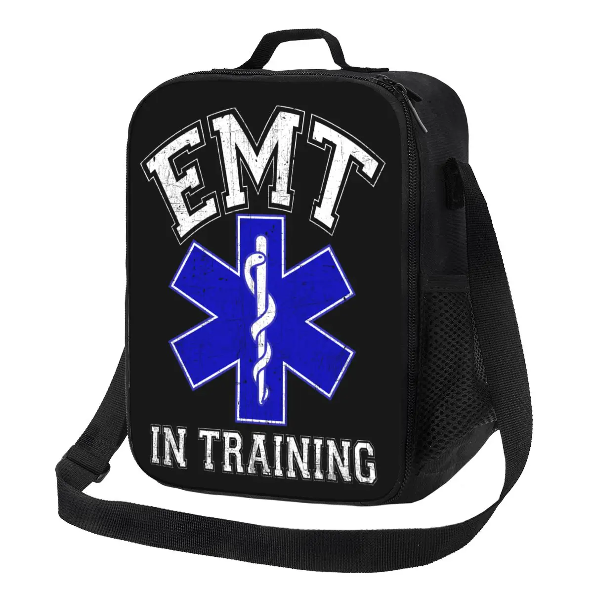 مخصص نجمة الحياة رمز معزول حقيبة حمل الغداء للنساء Emt في التدريب قابلة لإعادة الاستخدام الحرارية برودة الغذاء بينتو صندوق أطفال المدرسة