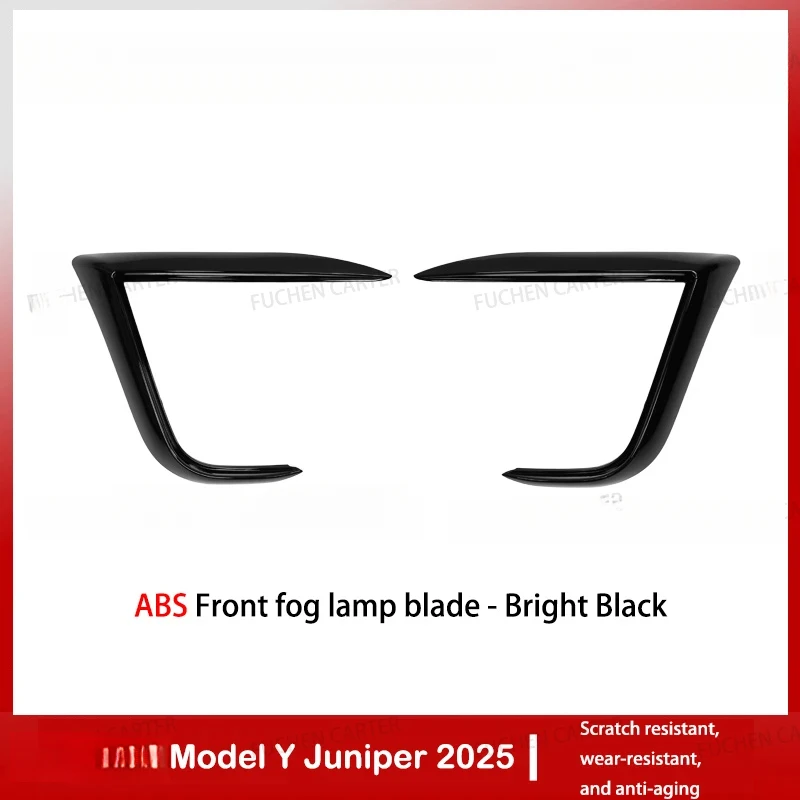 ModelY  2025 Body Spoiler split Front Bumper Anti-Collision Front Lip Fog Light Wind Blade Protective board Kit