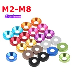 M3 M4 M5 M6 M8 Aluminum Colourful Countersunk Umbrella Flat Head Screw Concave Conical Decorative Groove Washer