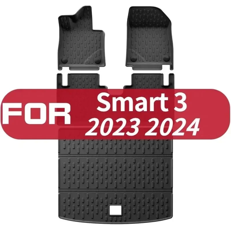 

LHD For Smart #3 2023 2024 Smart 3 TPE 3D Car Floor Mats Trunk Pad Waterproof All Weather Accessories Black