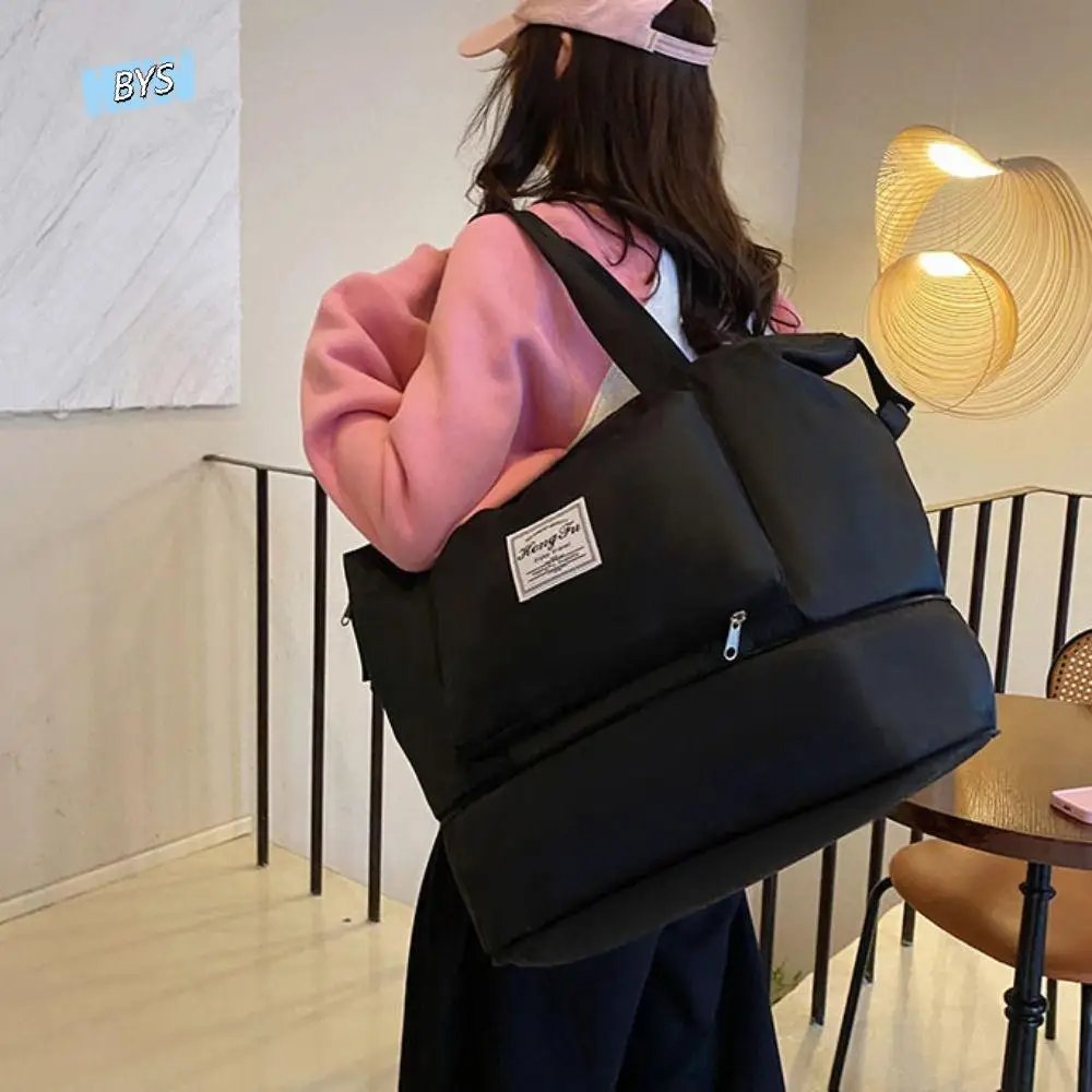 

Oxford Carry On Travel Bag Foldable Wet Dry Separation Storage Handbag Waterproof Large Capacity Travel Tote Bag Business
