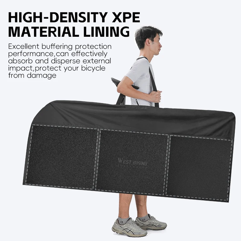 

Universal Waterproof Bike Carrying Bag PU Material with XPE Lining for 26-27.5 700C MTB Road Bike Travel Storage