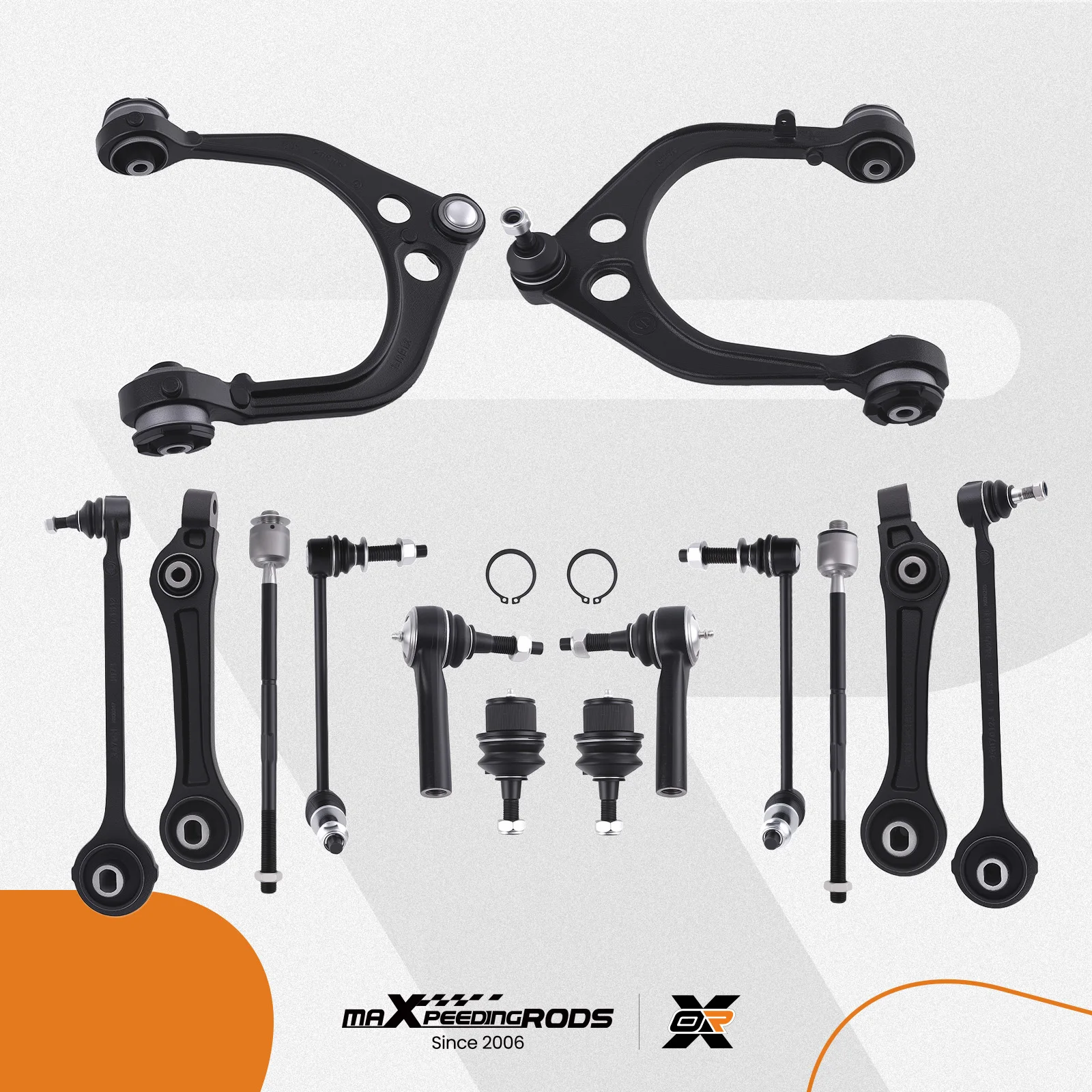 RWD Front Control Arms Tie Rods Suspension Kit for 2005-2010 300 Charger Magnum